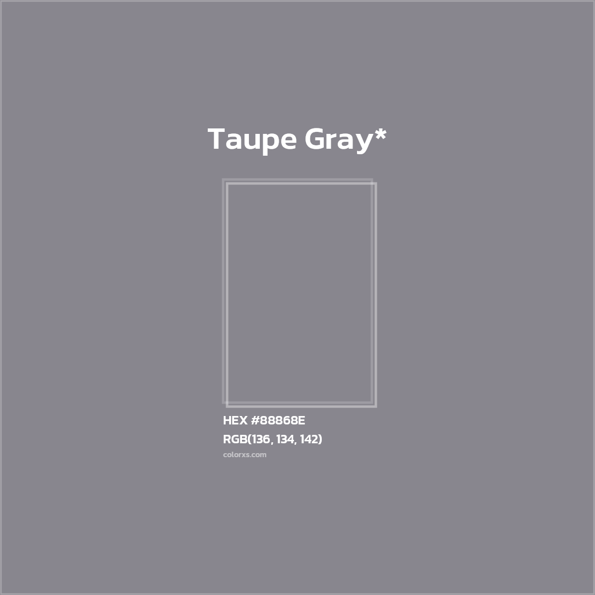 HEX #88868E Color Name, Color Code, Palettes, Similar Paints, Images