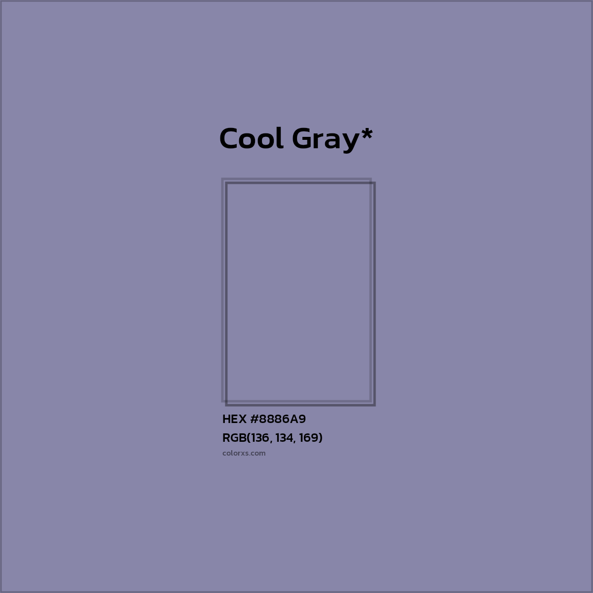 HEX #8886A9 Color Name, Color Code, Palettes, Similar Paints, Images
