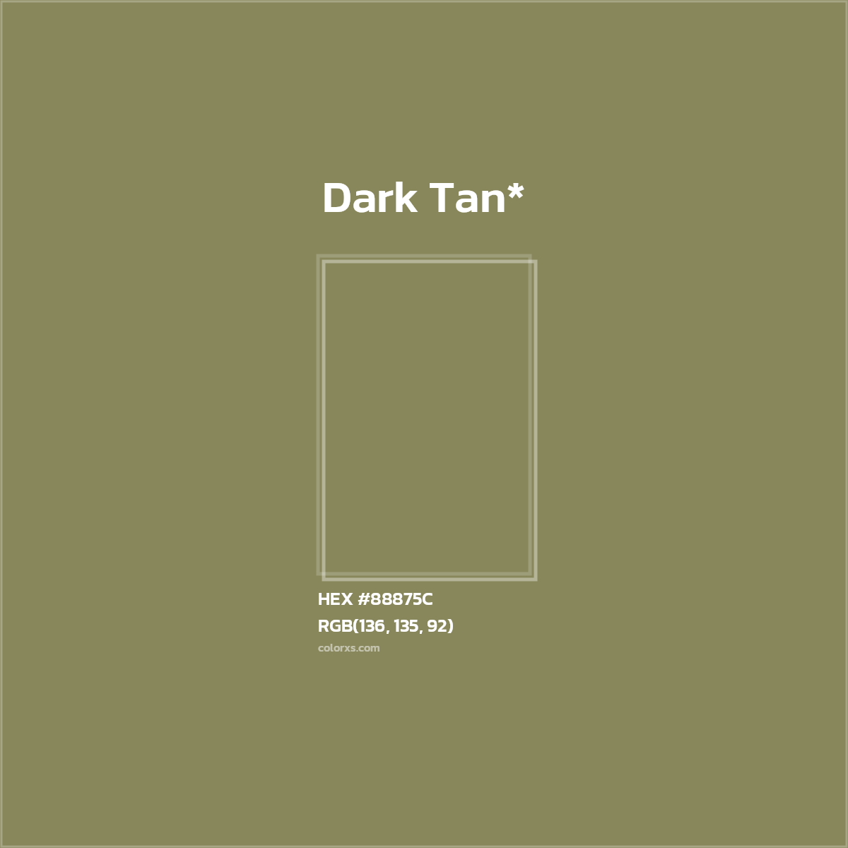HEX #88875C Color Name, Color Code, Palettes, Similar Paints, Images