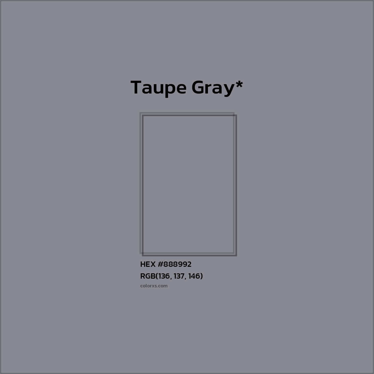 HEX #888992 Color Name, Color Code, Palettes, Similar Paints, Images