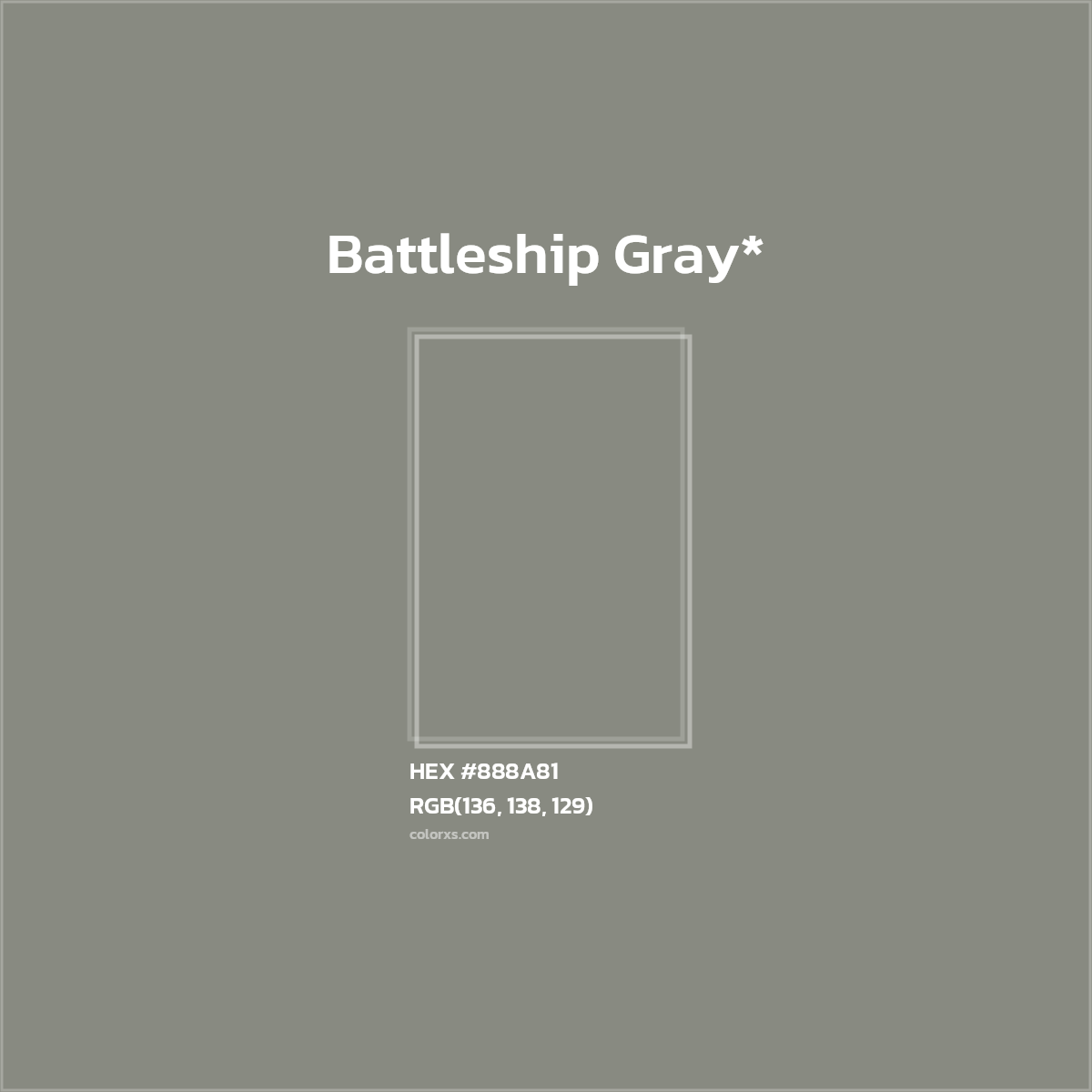 HEX #888A81 Color Name, Color Code, Palettes, Similar Paints, Images