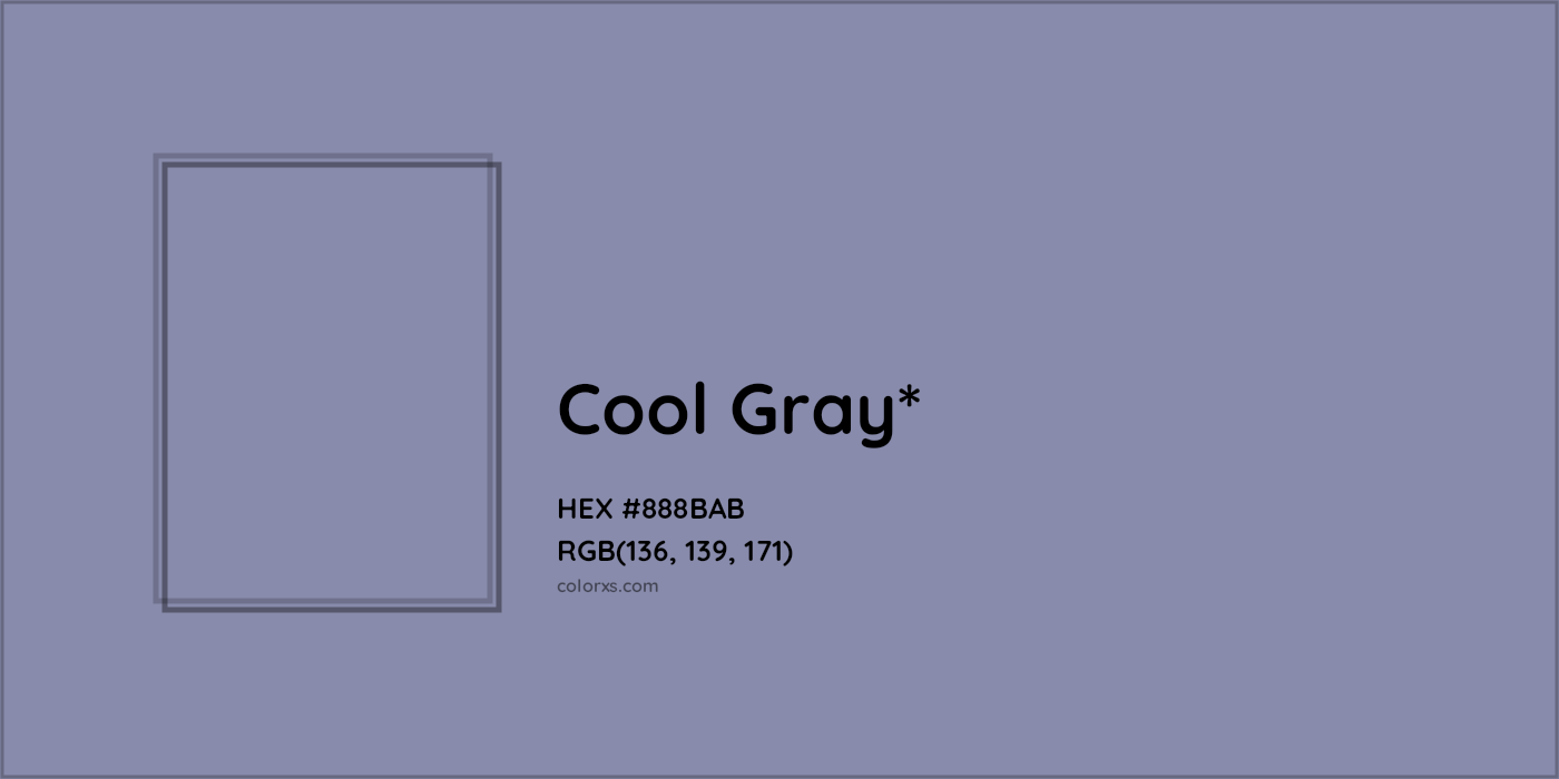 HEX #888BAB Color Name, Color Code, Palettes, Similar Paints, Images
