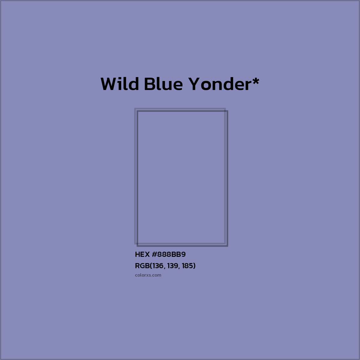 HEX #888BB9 Color Name, Color Code, Palettes, Similar Paints, Images