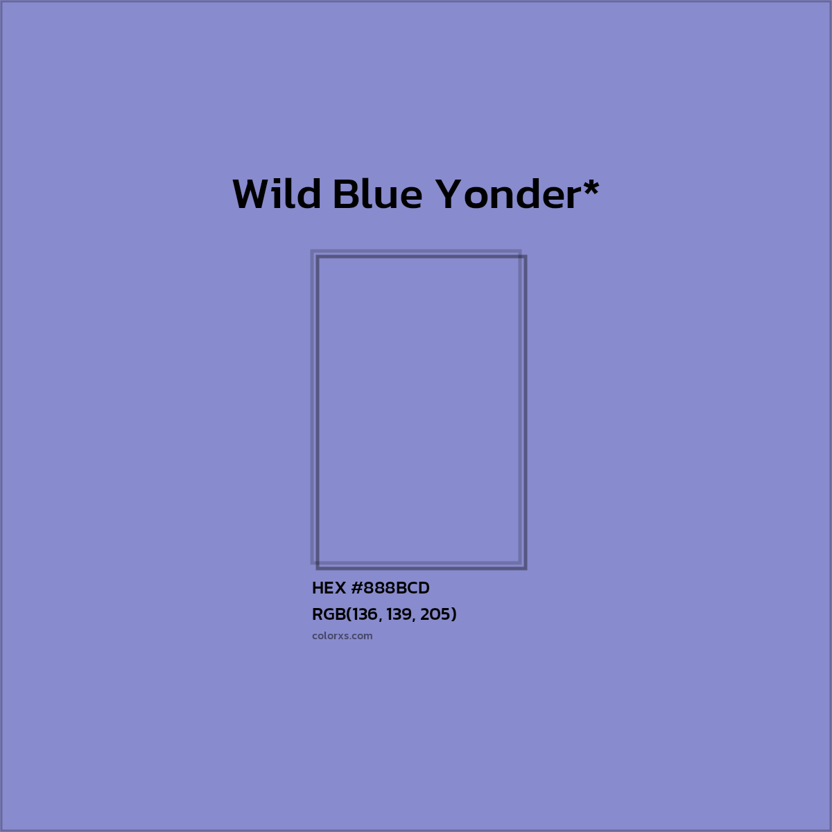 HEX #888BCD Color Name, Color Code, Palettes, Similar Paints, Images