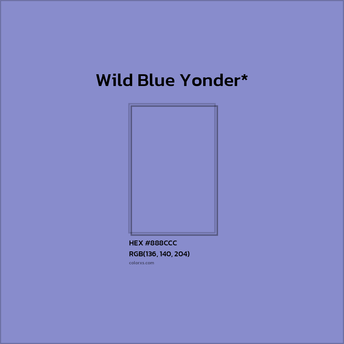 HEX #888CCC Color Name, Color Code, Palettes, Similar Paints, Images