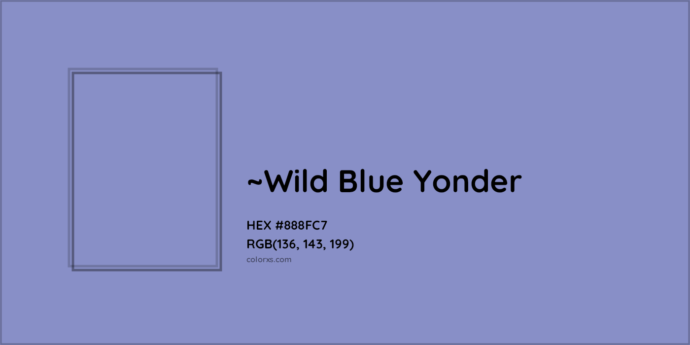 HEX #888FC7 Color Name, Color Code, Palettes, Similar Paints, Images