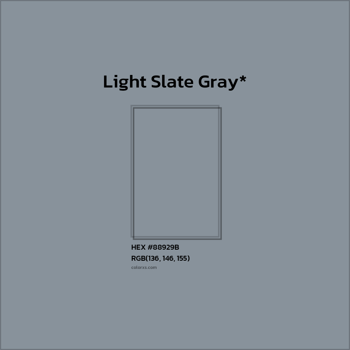 HEX #88929B Color Name, Color Code, Palettes, Similar Paints, Images