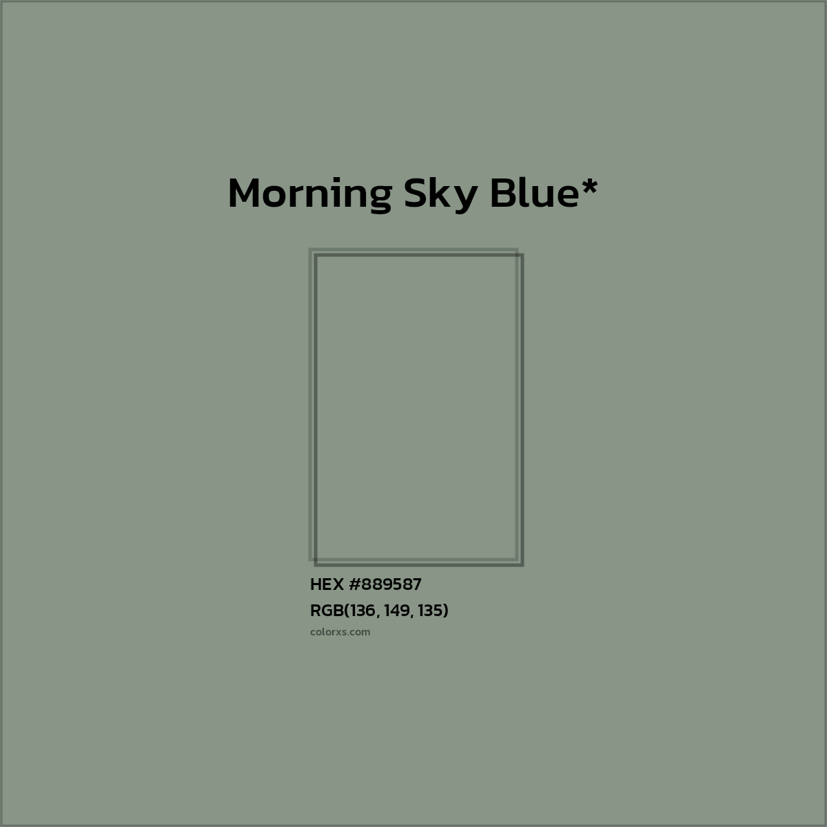 HEX #889587 Color Name, Color Code, Palettes, Similar Paints, Images