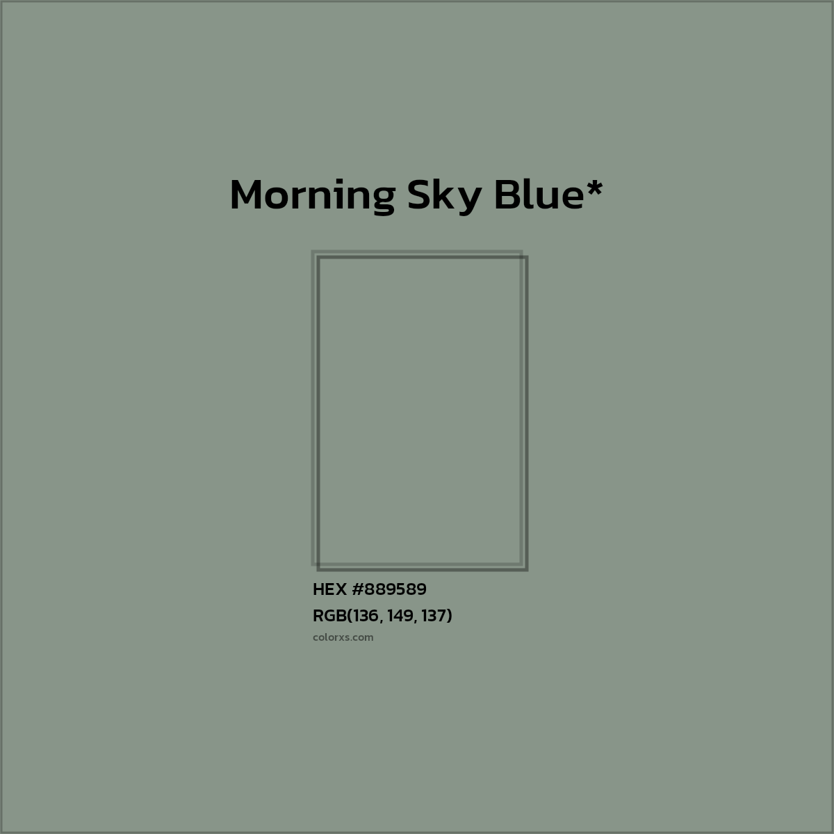 HEX #889589 Color Name, Color Code, Palettes, Similar Paints, Images