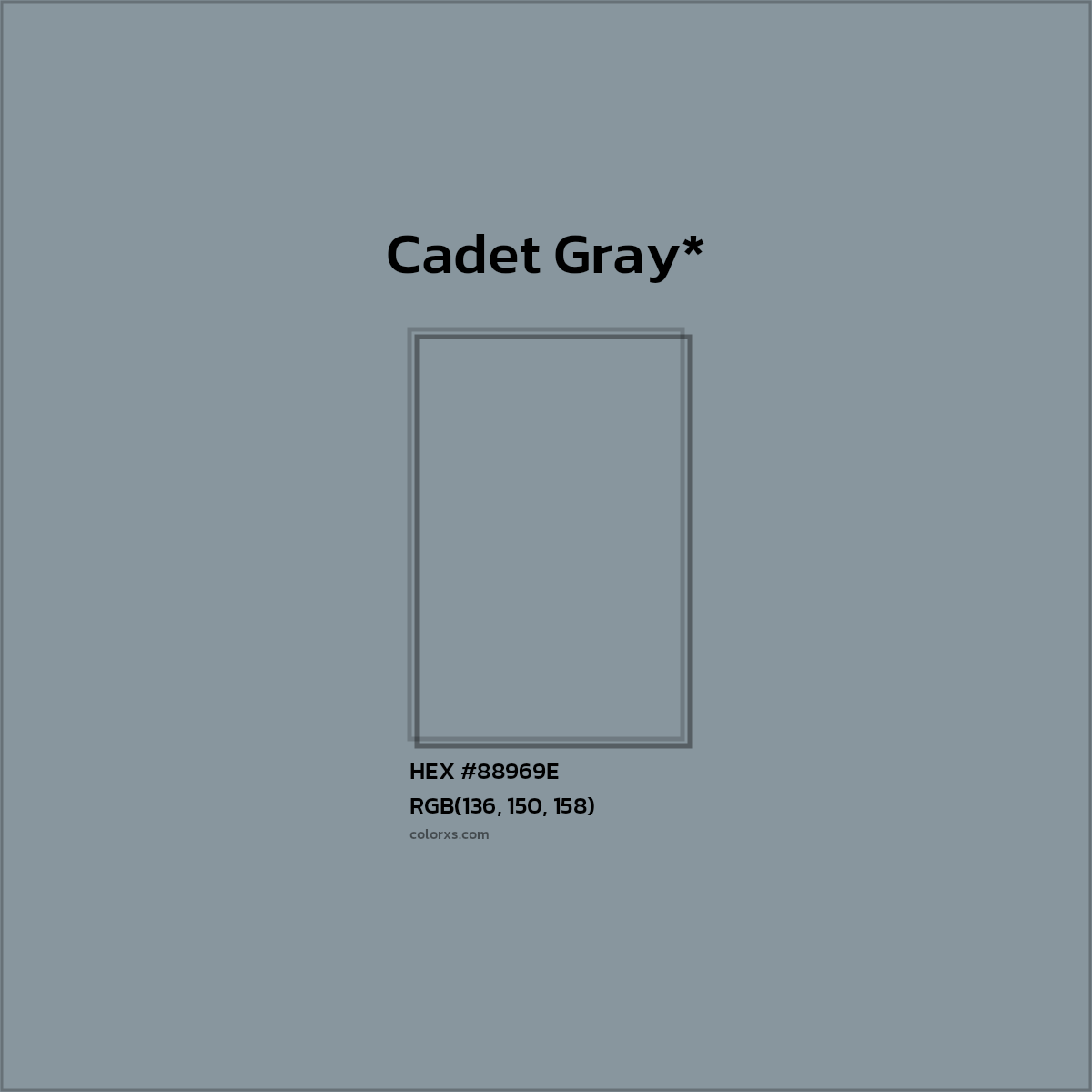 HEX #88969E Color Name, Color Code, Palettes, Similar Paints, Images