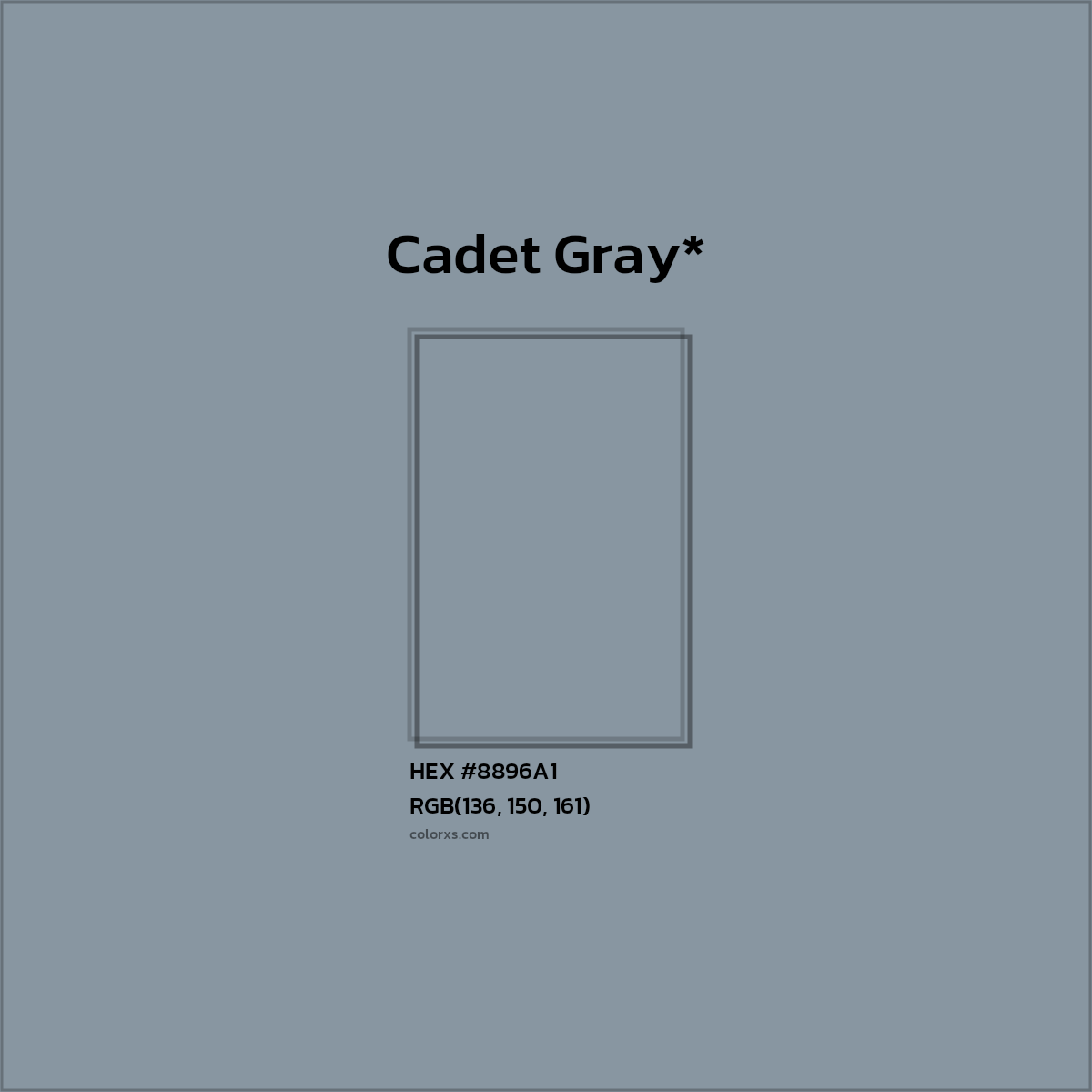 HEX #8896A1 Color Name, Color Code, Palettes, Similar Paints, Images