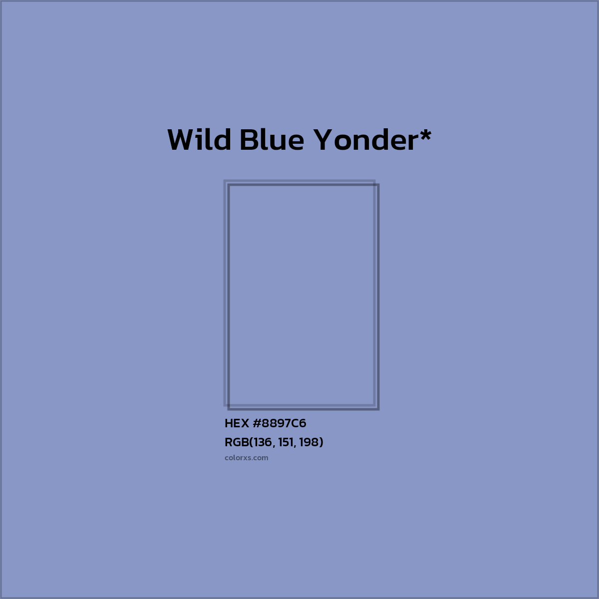 HEX #8897C6 Color Name, Color Code, Palettes, Similar Paints, Images