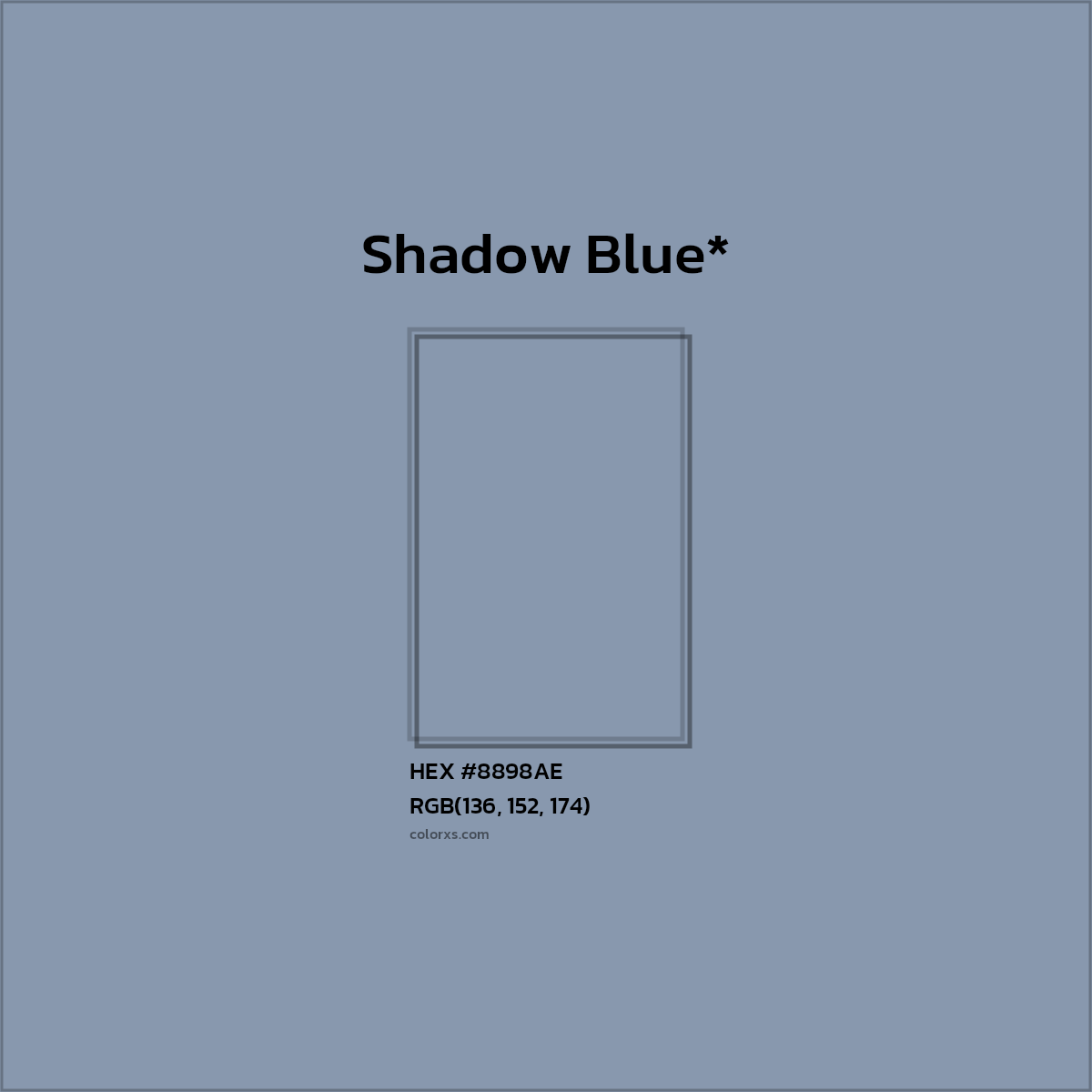 HEX #8898AE Color Name, Color Code, Palettes, Similar Paints, Images