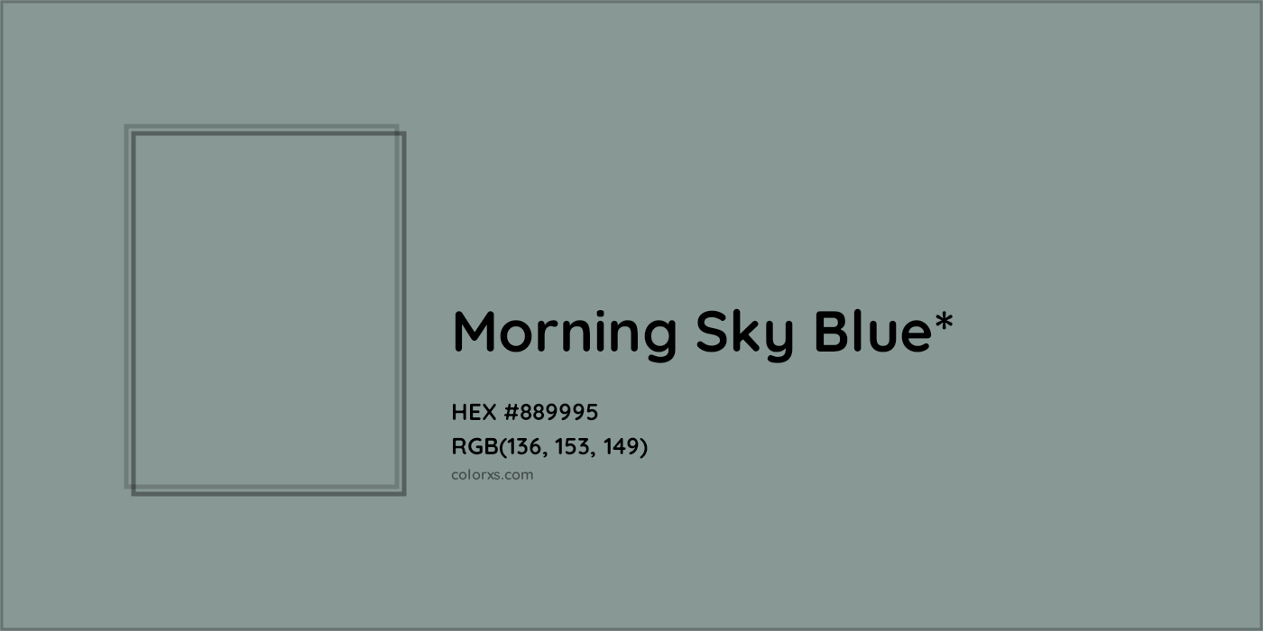 HEX #889995 Color Name, Color Code, Palettes, Similar Paints, Images