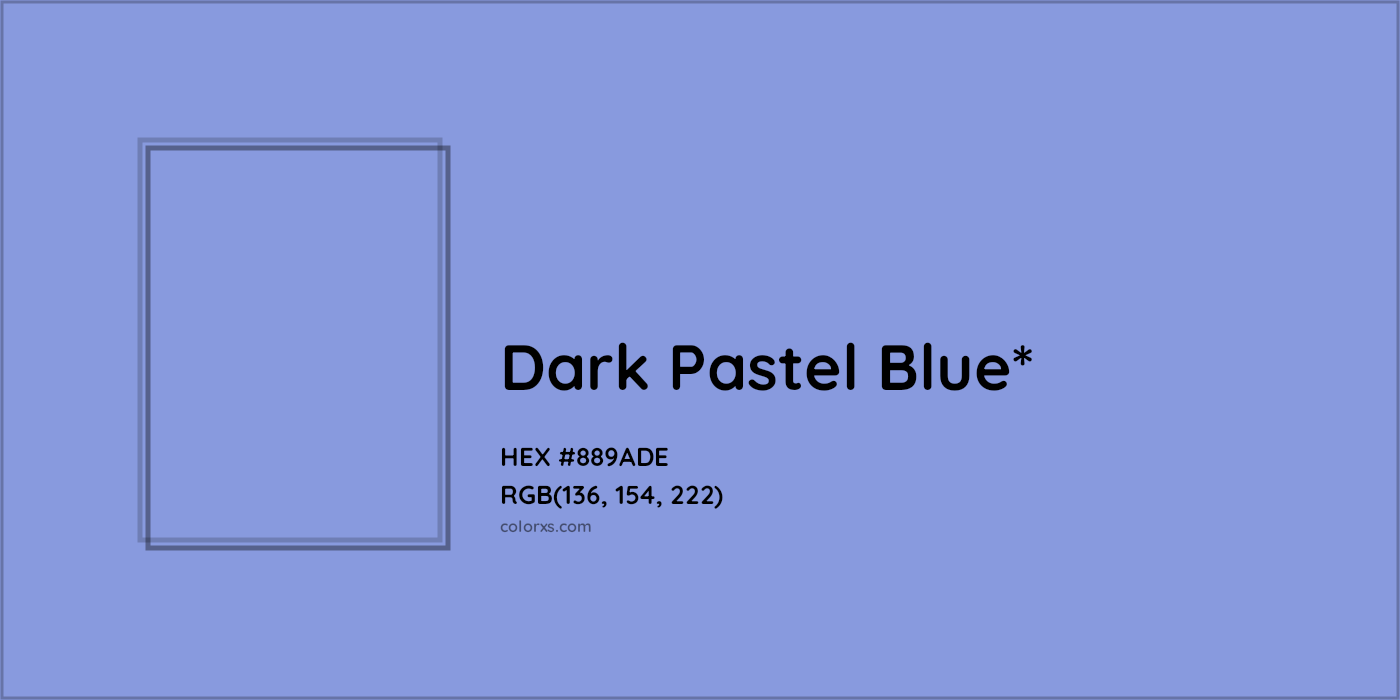 HEX #889ADE Color Name, Color Code, Palettes, Similar Paints, Images