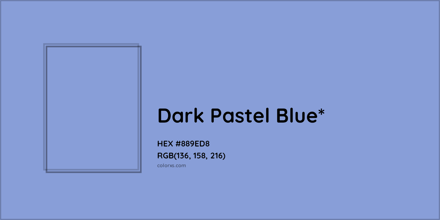 HEX #889ED8 Color Name, Color Code, Palettes, Similar Paints, Images
