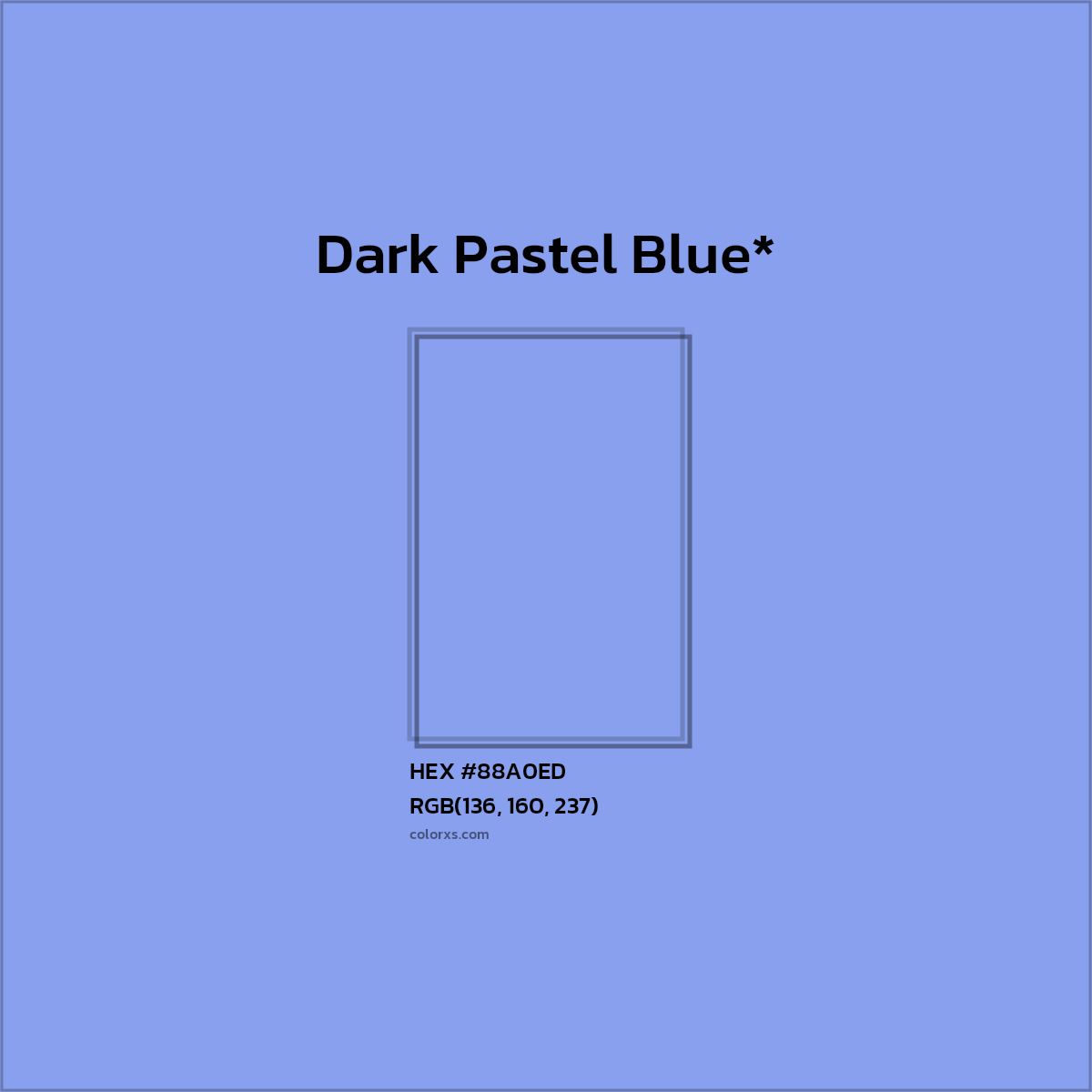 HEX #88A0ED Color Name, Color Code, Palettes, Similar Paints, Images