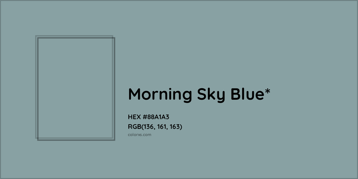 HEX #88A1A3 Color Name, Color Code, Palettes, Similar Paints, Images