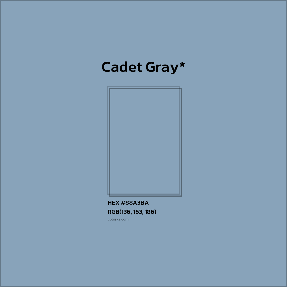 HEX #88A3BA Color Name, Color Code, Palettes, Similar Paints, Images