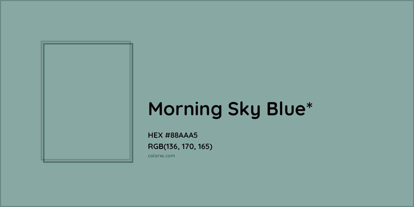 HEX #88AAA5 Color Name, Color Code, Palettes, Similar Paints, Images