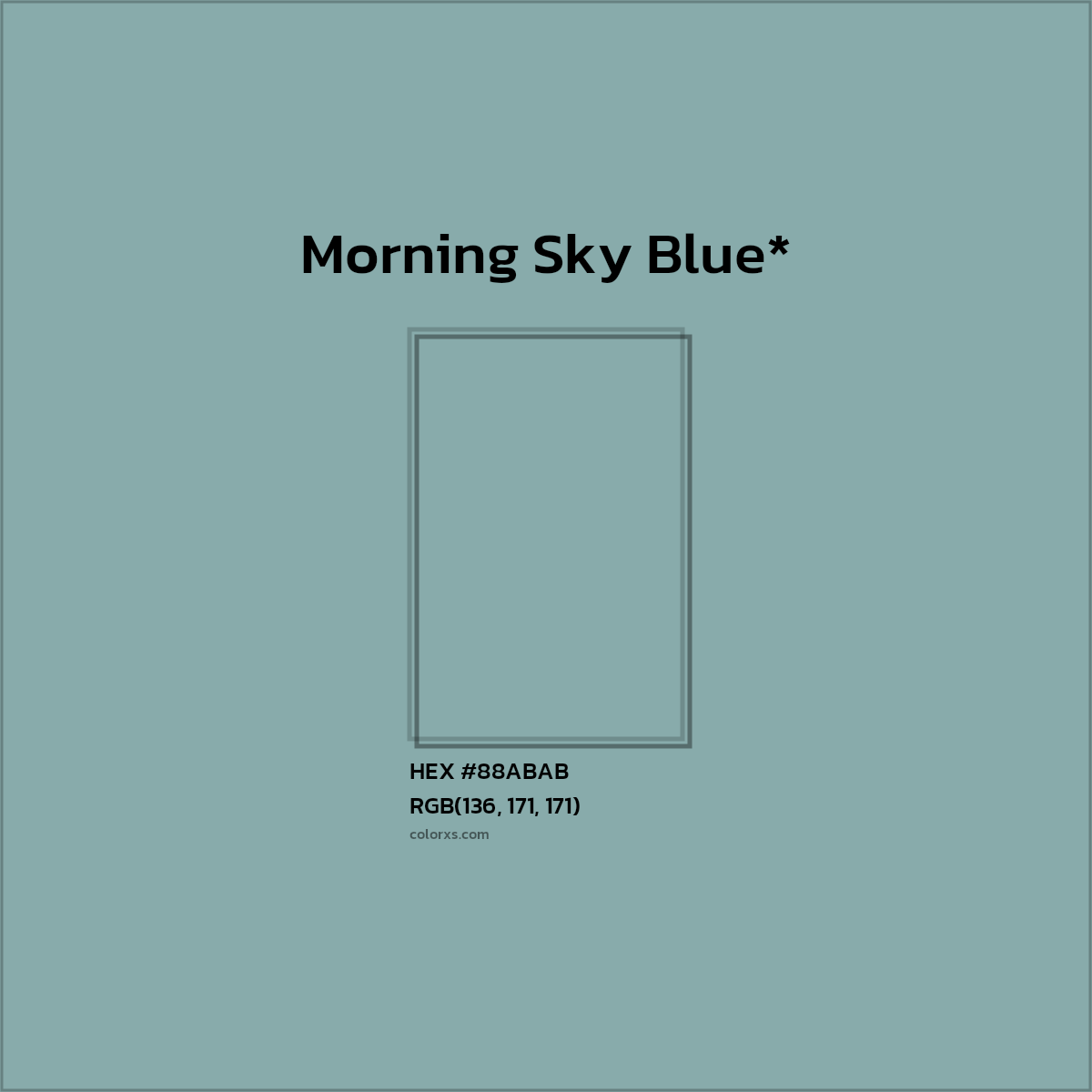 HEX #88ABAB Color Name, Color Code, Palettes, Similar Paints, Images