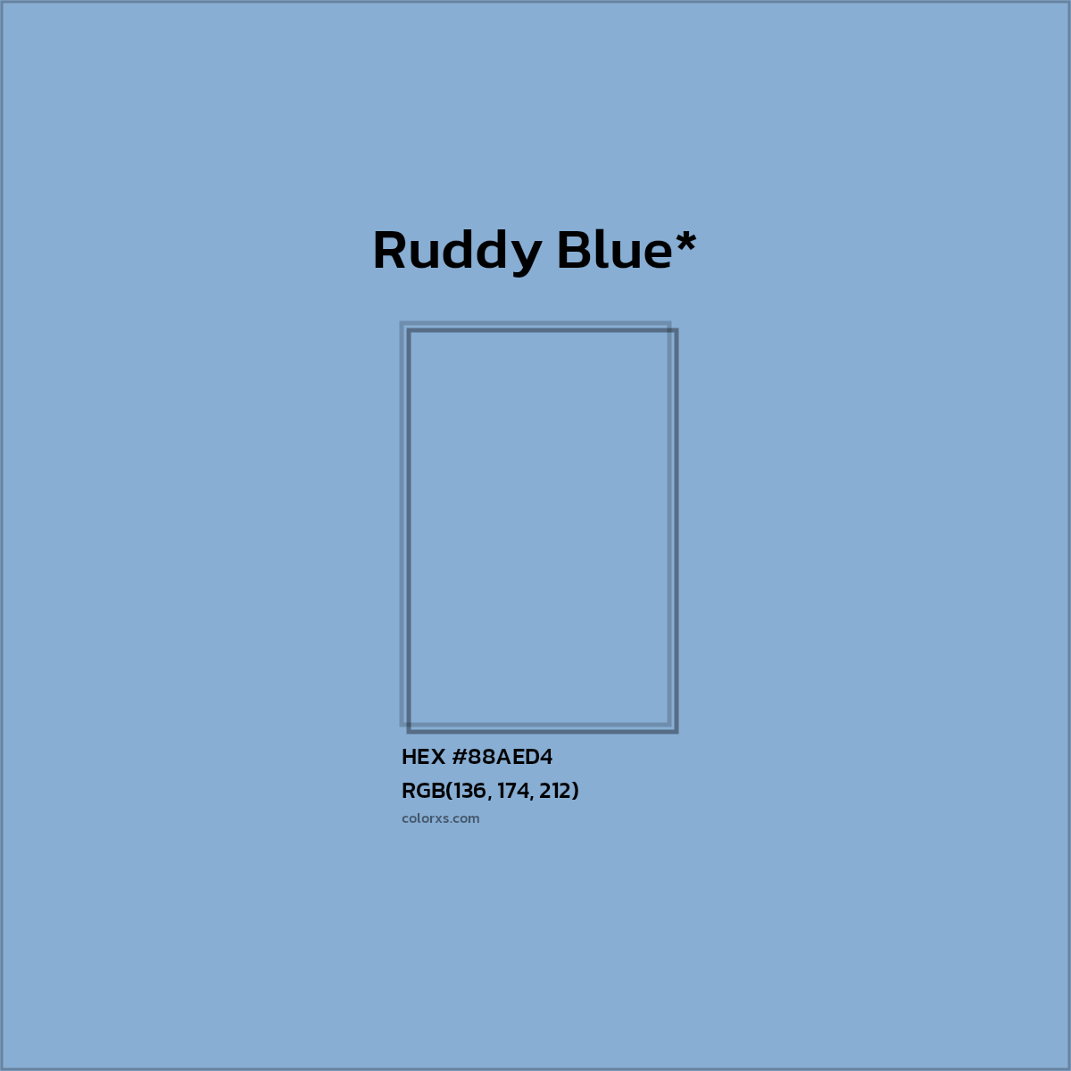 HEX #88AED4 Color Name, Color Code, Palettes, Similar Paints, Images