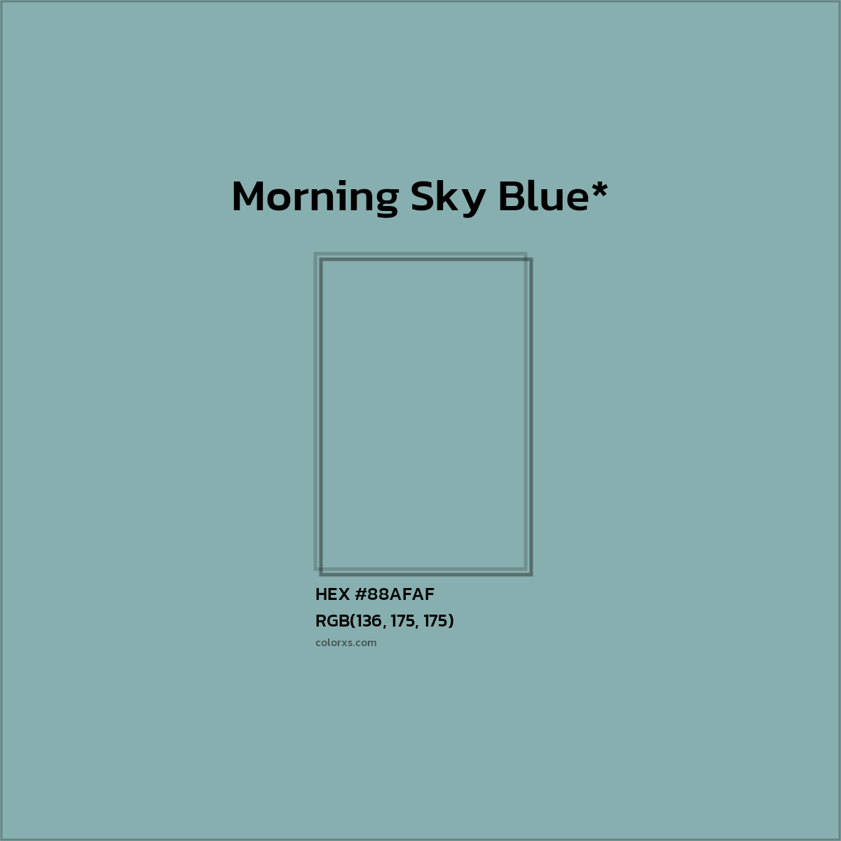 HEX #88AFAF Color Name, Color Code, Palettes, Similar Paints, Images