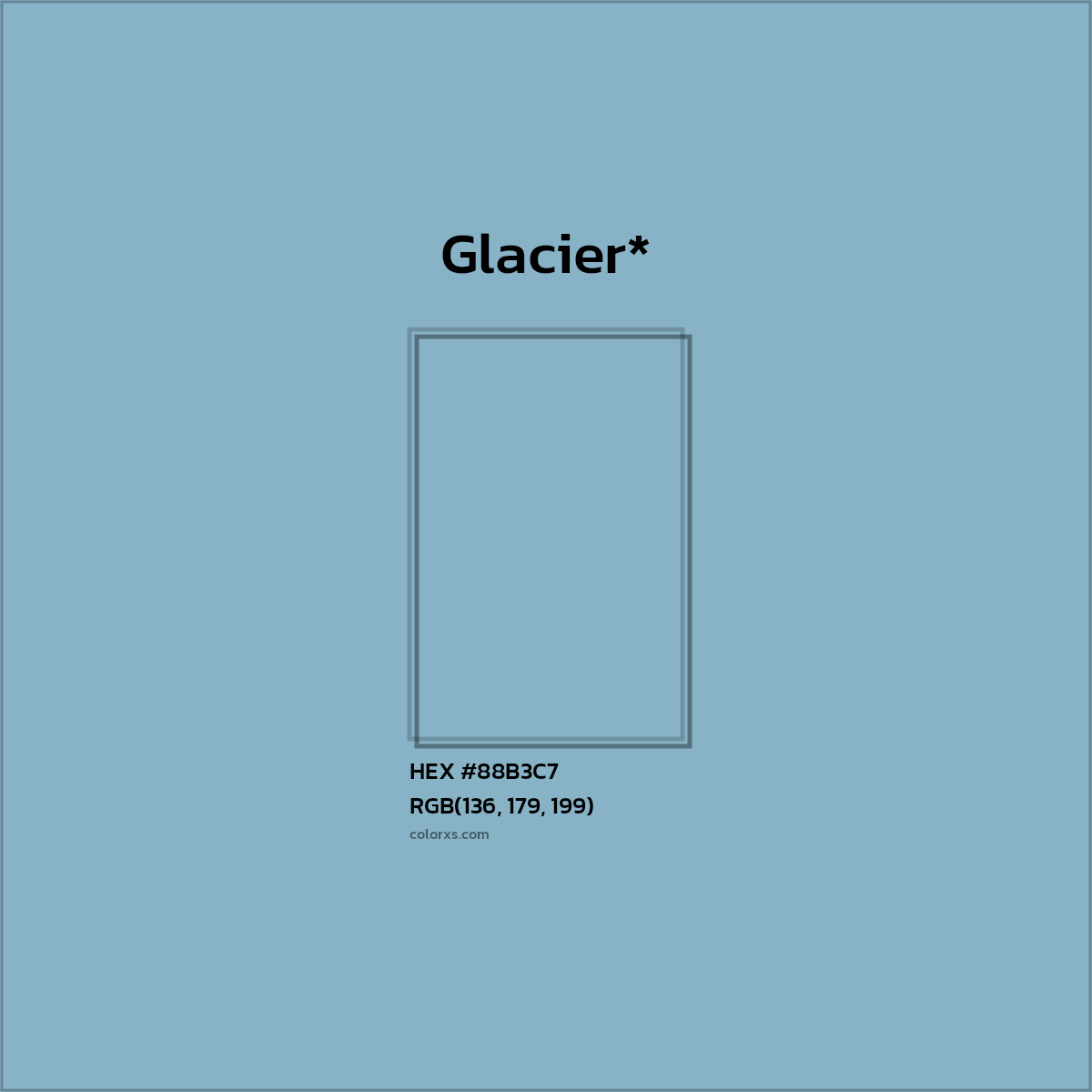 HEX #88B3C7 Color Name, Color Code, Palettes, Similar Paints, Images