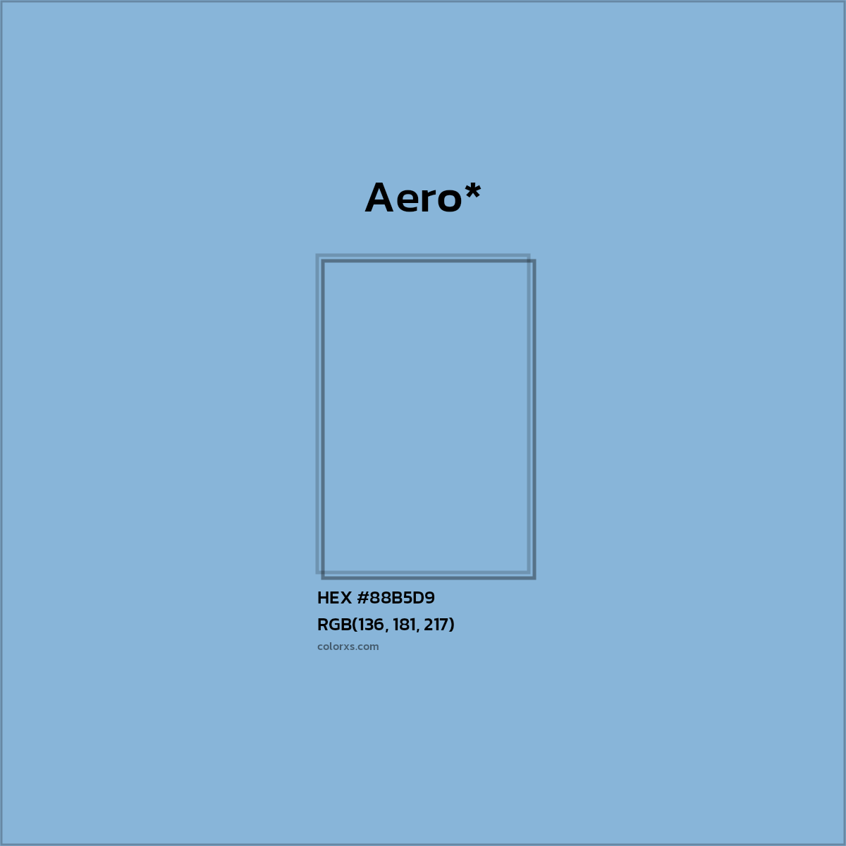 HEX #88B5D9 Color Name, Color Code, Palettes, Similar Paints, Images