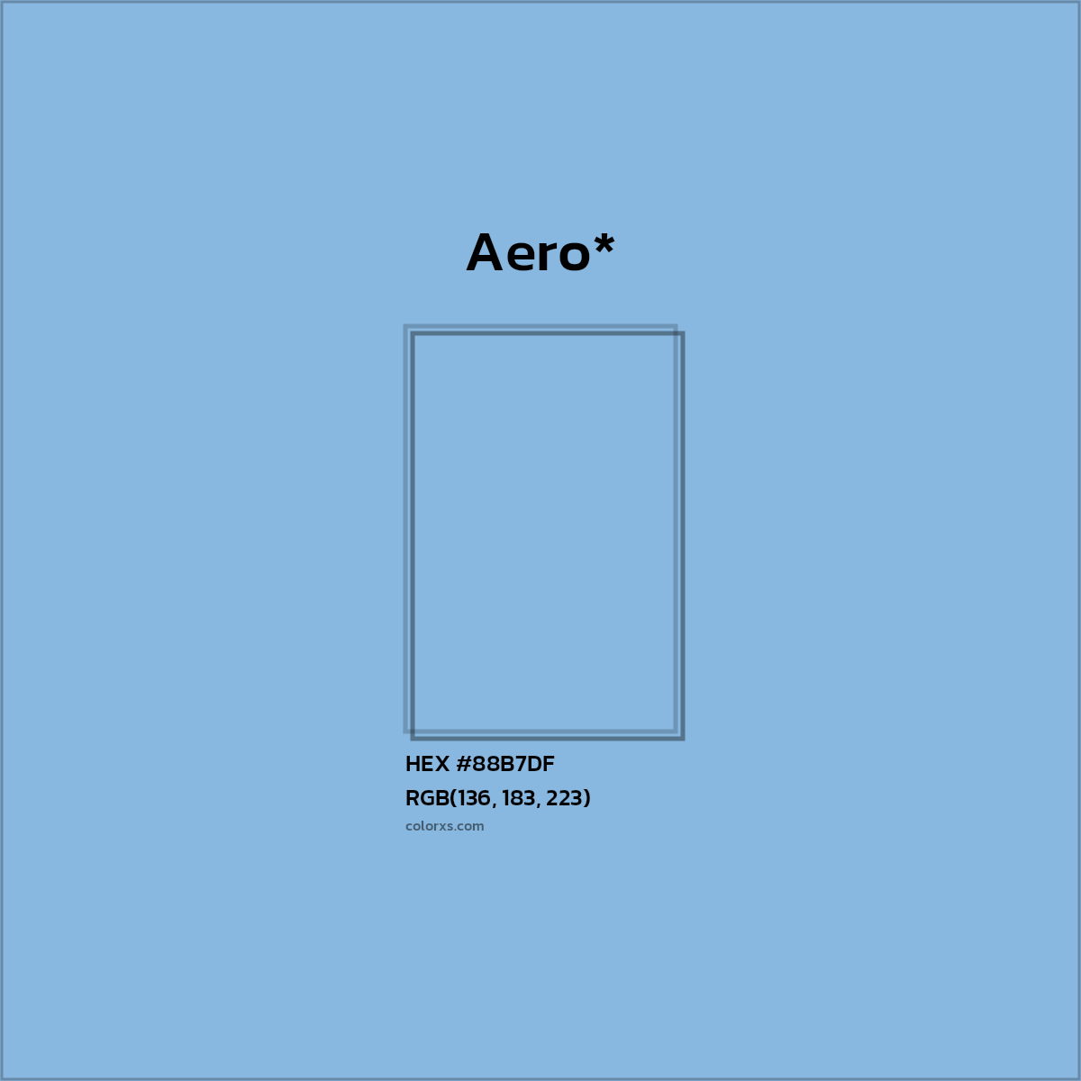 HEX #88B7DF Color Name, Color Code, Palettes, Similar Paints, Images