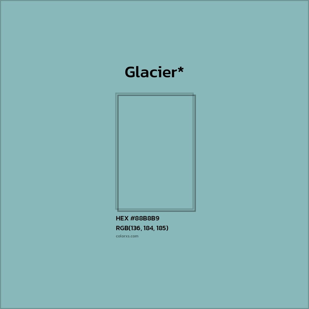 HEX #88B8B9 Color Name, Color Code, Palettes, Similar Paints, Images