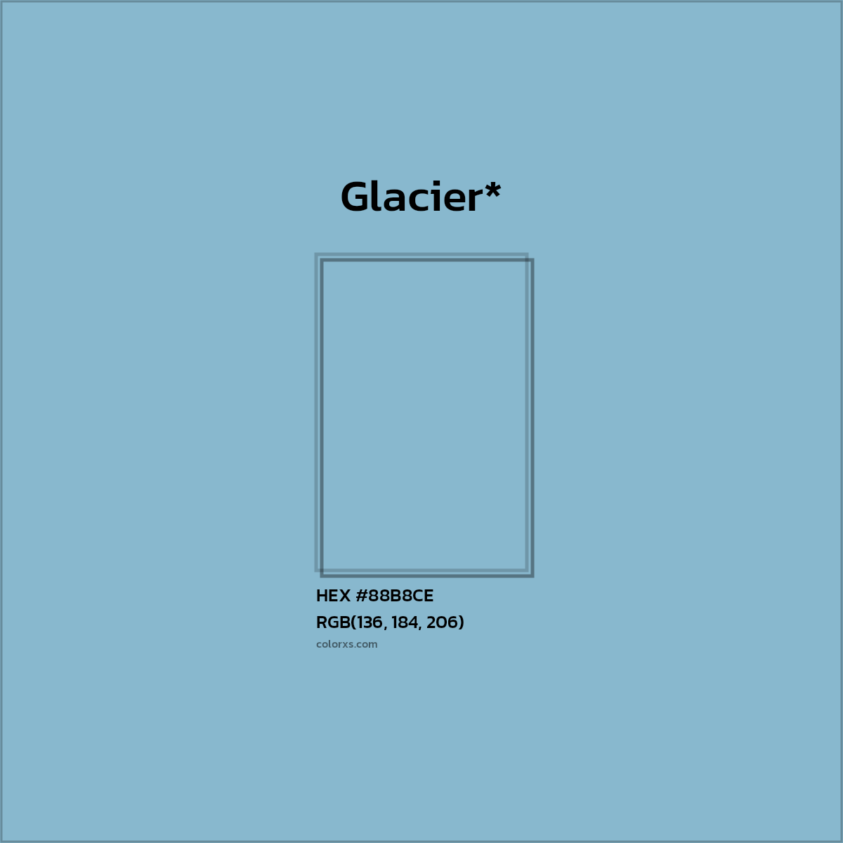 HEX #88B8CE Color Name, Color Code, Palettes, Similar Paints, Images