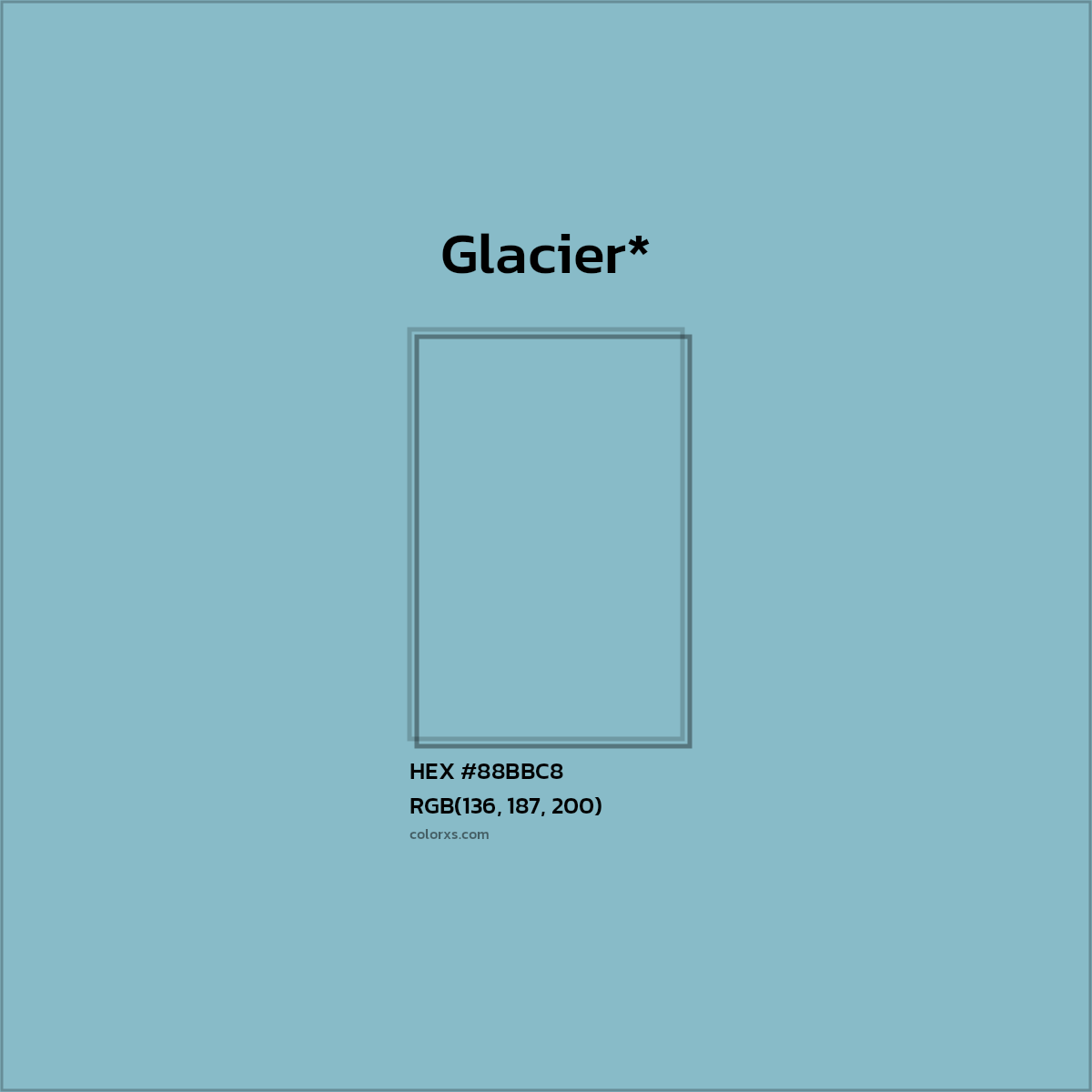 HEX #88BBC8 Color Name, Color Code, Palettes, Similar Paints, Images