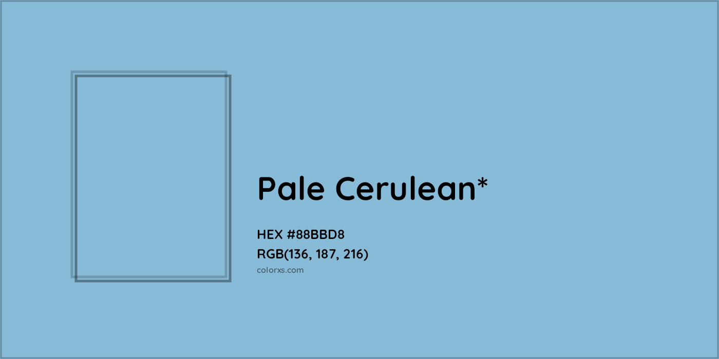 HEX #88BBD8 Color Name, Color Code, Palettes, Similar Paints, Images