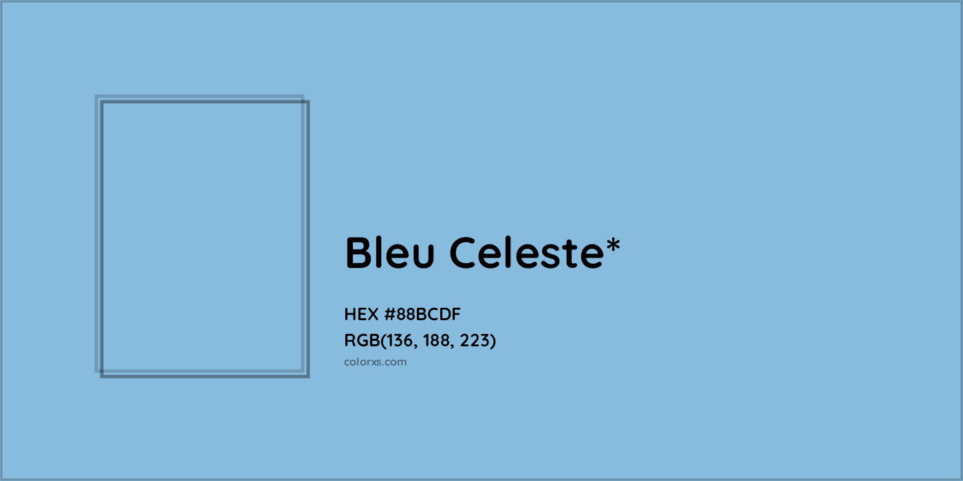 HEX #88BCDF Color Name, Color Code, Palettes, Similar Paints, Images