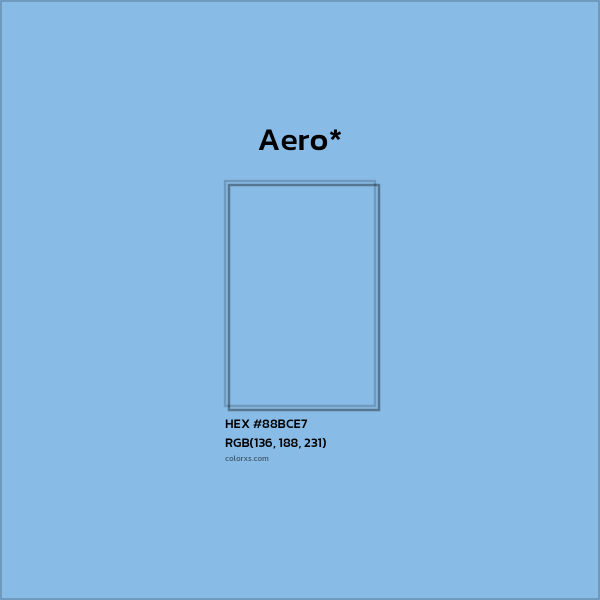 HEX #88BCE7 Color Name, Color Code, Palettes, Similar Paints, Images