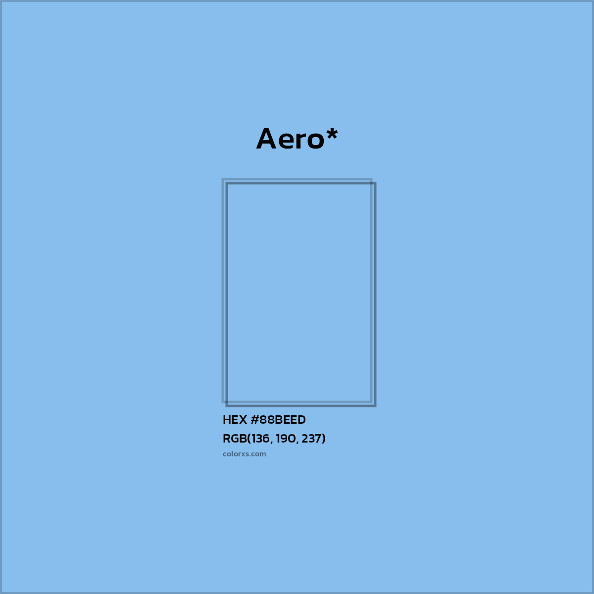 HEX #88BEED Color Name, Color Code, Palettes, Similar Paints, Images