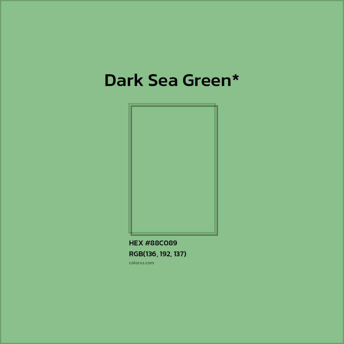 HEX #88C089 Color Name, Color Code, Palettes, Similar Paints, Images