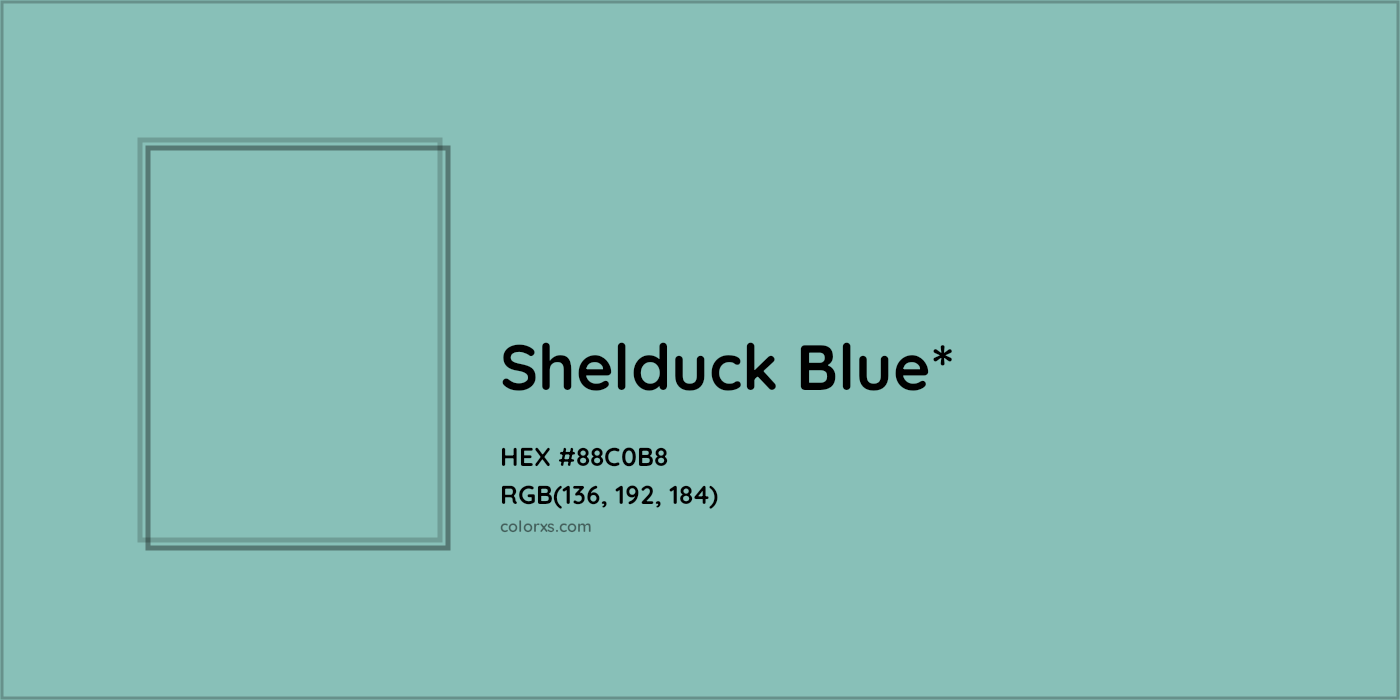 HEX #88C0B8 Color Name, Color Code, Palettes, Similar Paints, Images