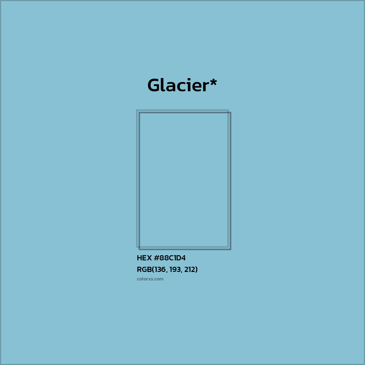 HEX #88C1D4 Color Name, Color Code, Palettes, Similar Paints, Images