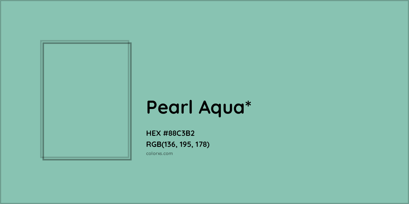 HEX #88C3B2 Color Name, Color Code, Palettes, Similar Paints, Images