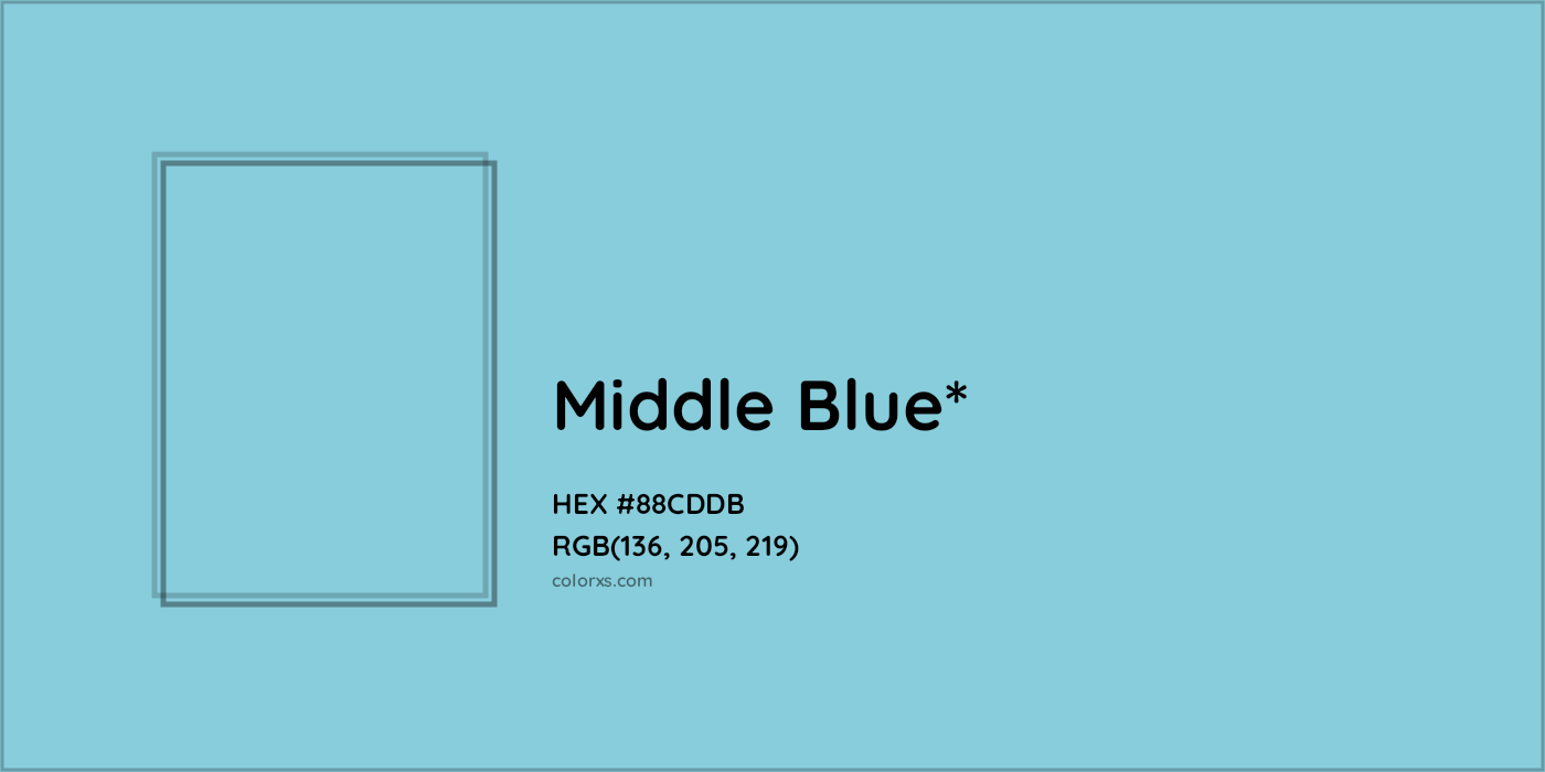 HEX #88CDDB Color Name, Color Code, Palettes, Similar Paints, Images