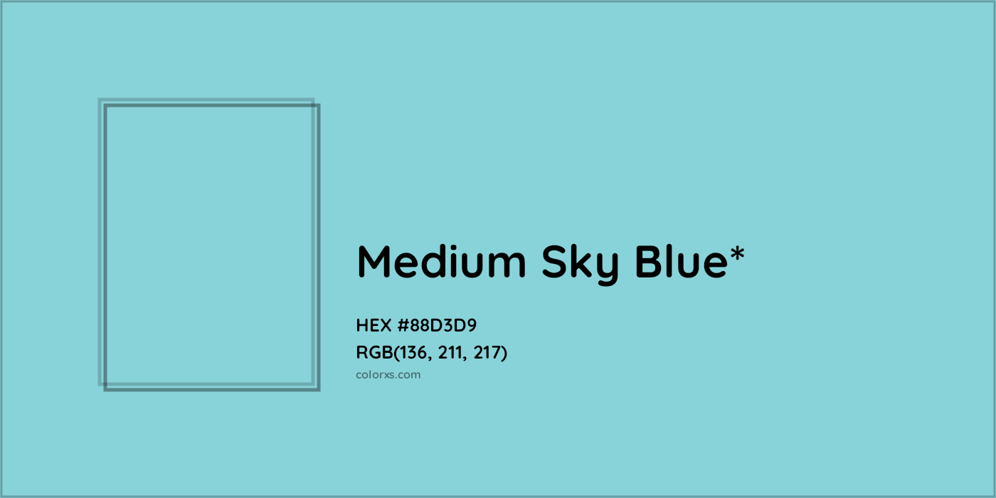 HEX #88D3D9 Color Name, Color Code, Palettes, Similar Paints, Images