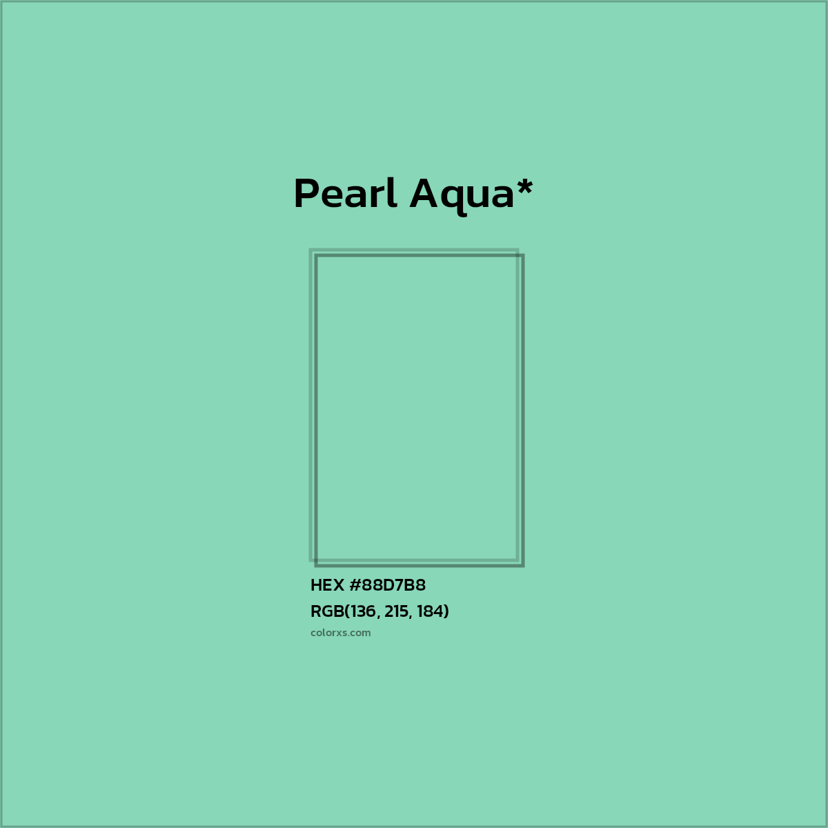 HEX #88D7B8 Color Name, Color Code, Palettes, Similar Paints, Images