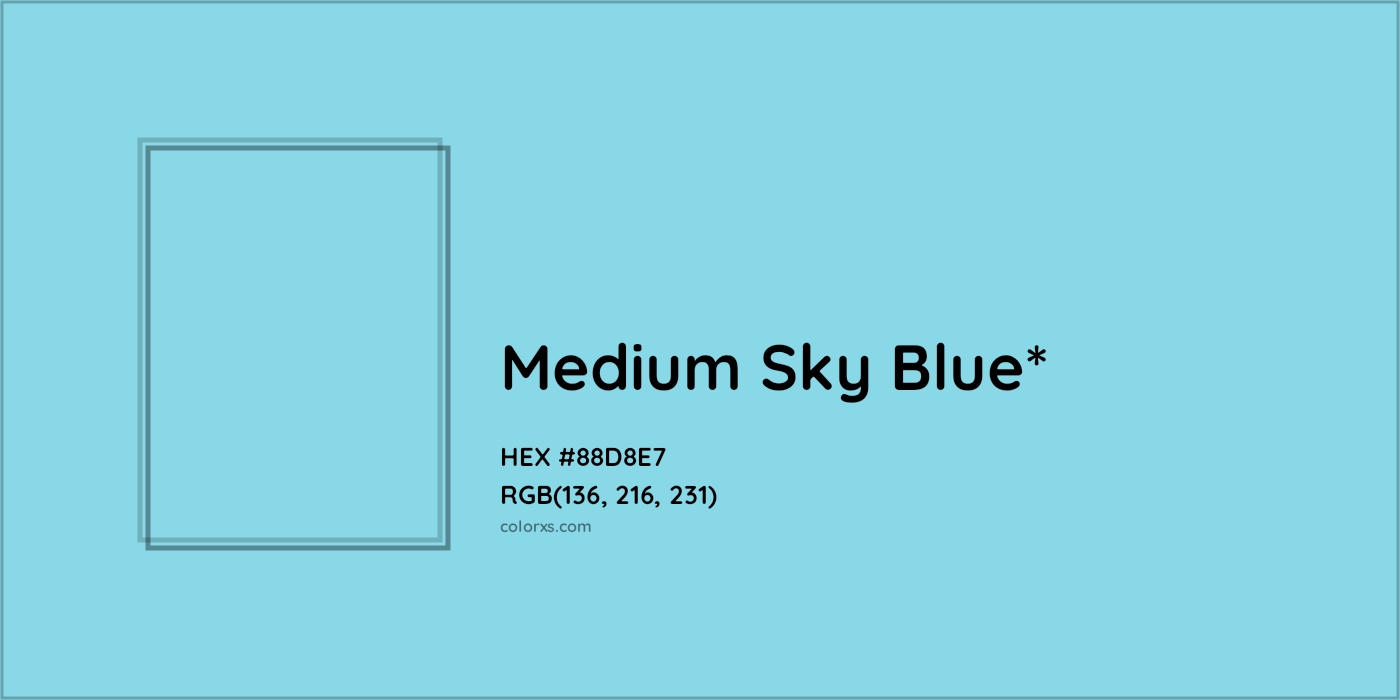 HEX #88D8E7 Color Name, Color Code, Palettes, Similar Paints, Images