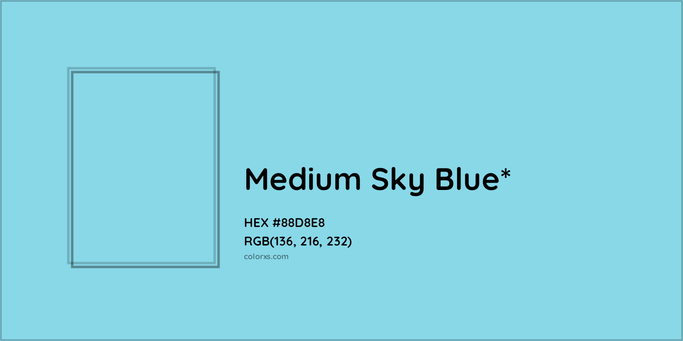 HEX #88D8E8 Color Name, Color Code, Palettes, Similar Paints, Images