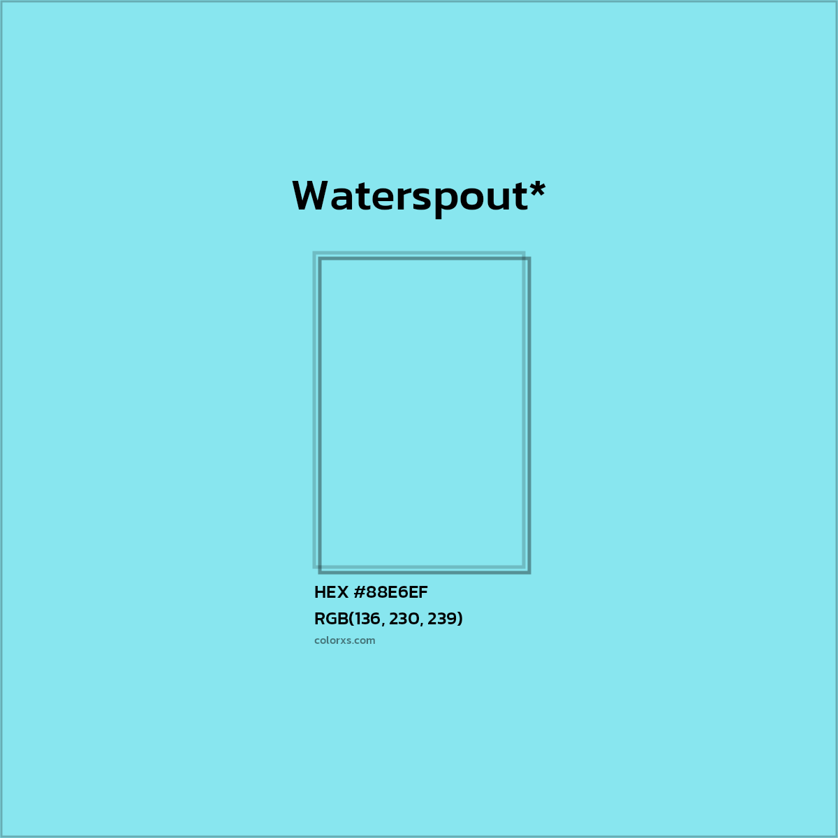 HEX #88E6EF Color Name, Color Code, Palettes, Similar Paints, Images