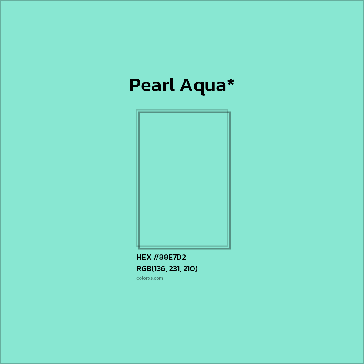 HEX #88E7D2 Color Name, Color Code, Palettes, Similar Paints, Images