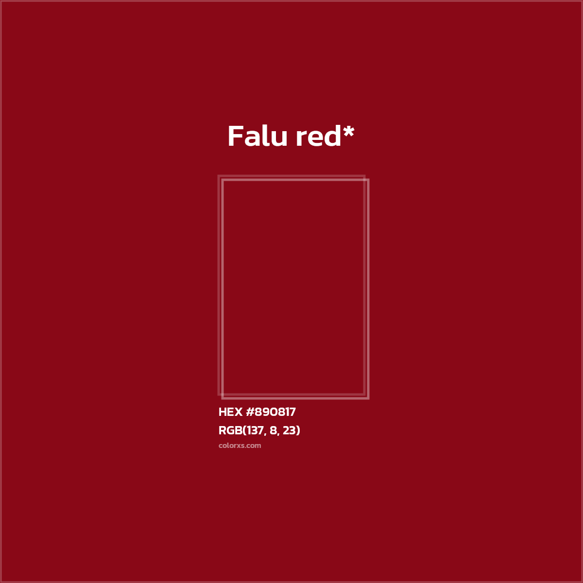 HEX #890817 Color Name, Color Code, Palettes, Similar Paints, Images