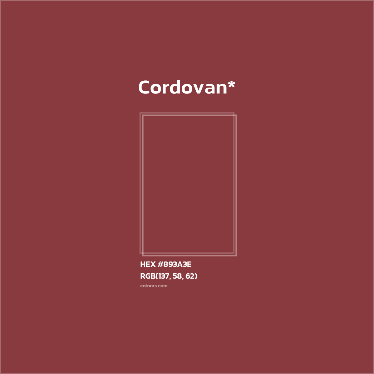 HEX #893A3E Color Name, Color Code, Palettes, Similar Paints, Images
